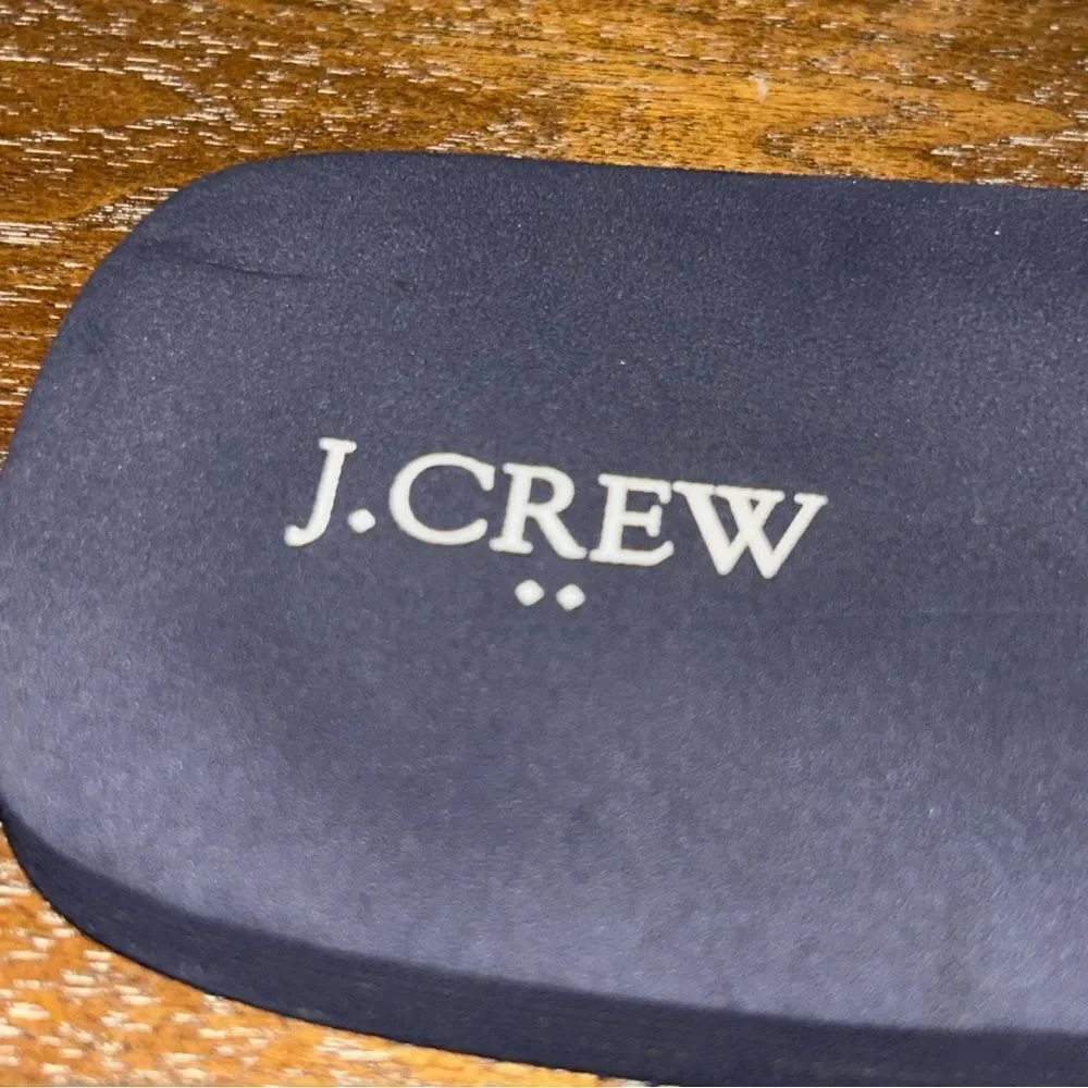 J. Crew Factory Navy Flip-Flop Sandals with Multicolor Plaid Straps - Picture 5 of 8